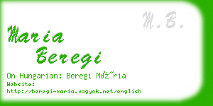 maria beregi business card